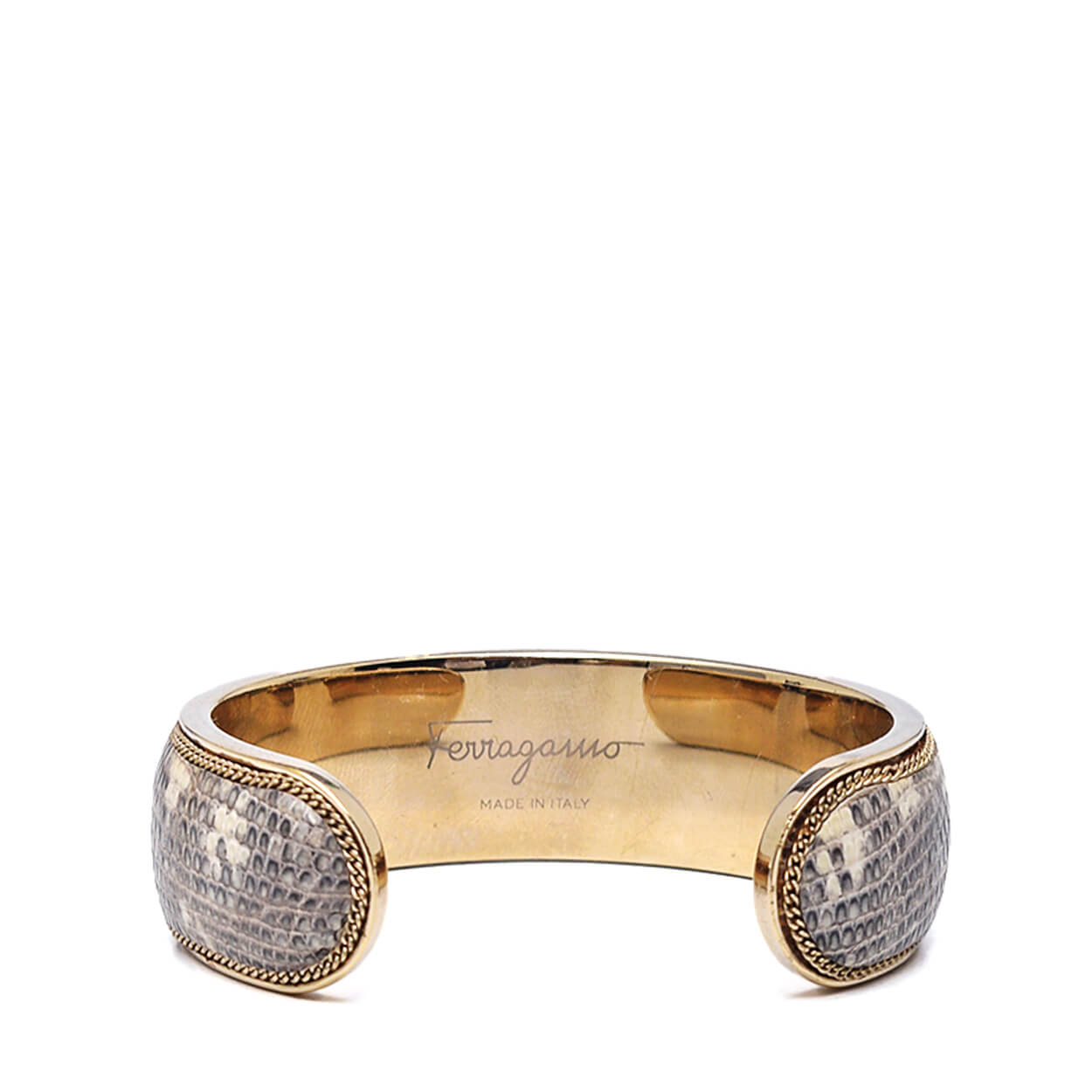 Salvatore Ferragamo - Lizard & Steel Bracelet